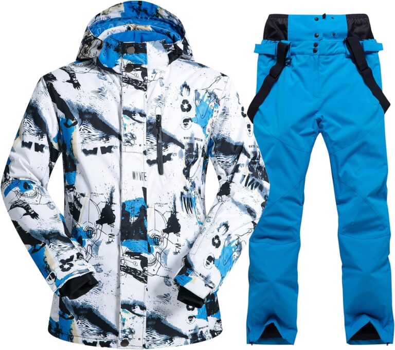 Men's Ski Jacket and Pants Set Winter Ski Suit