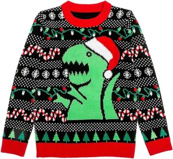 trex ugly christmas sweater